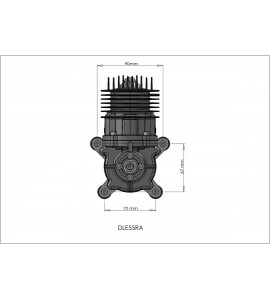DLE55RA,dle55ra,DLE,DLE55RA model aircraft gasoline engine single-cylinder two-stroke rear exhaust natural air-cooled hand start 55ra displacement