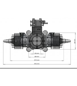 DLE60,dle60,DLE,DLE60 model aircraft gasoline engine two-cylinder two-stroke side exhaust natural air-cooled hand start 60CC displacement