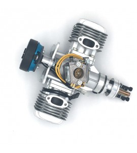 DLE60 Model Aircraft Gasoline Engine, Two-Cylinder Two-Stroke, With Power Generation System, 180W, 60cc Displacement