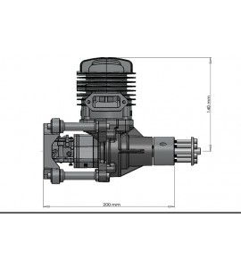 DLE85,dle85,DLE,DLE85 aircraft model gasoline engine single-cylinder two-stroke side exhaust air-cooled hand start 85CC displacement